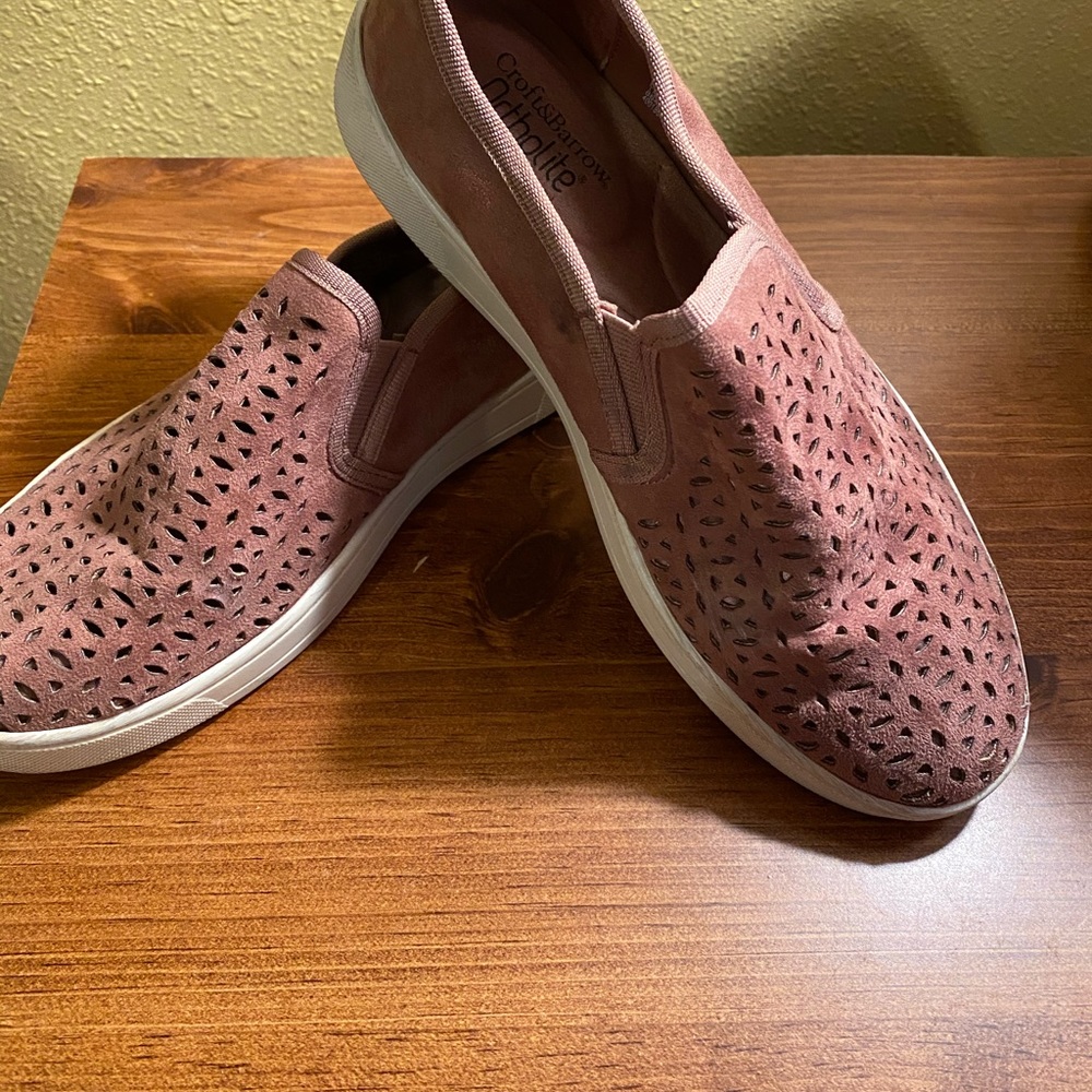 Pink loafers